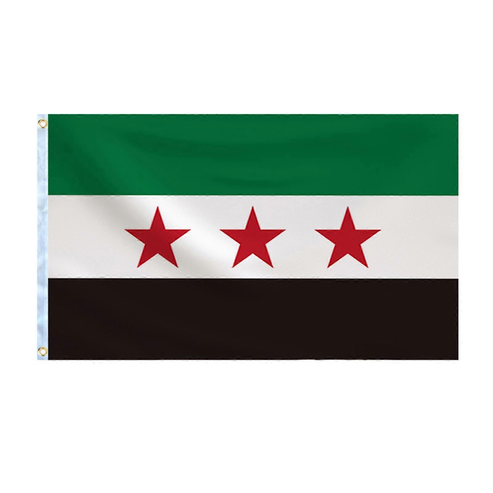 90*150cm Large Syrian Flag Lightweight Polyester Syria Flag for Square-decoration