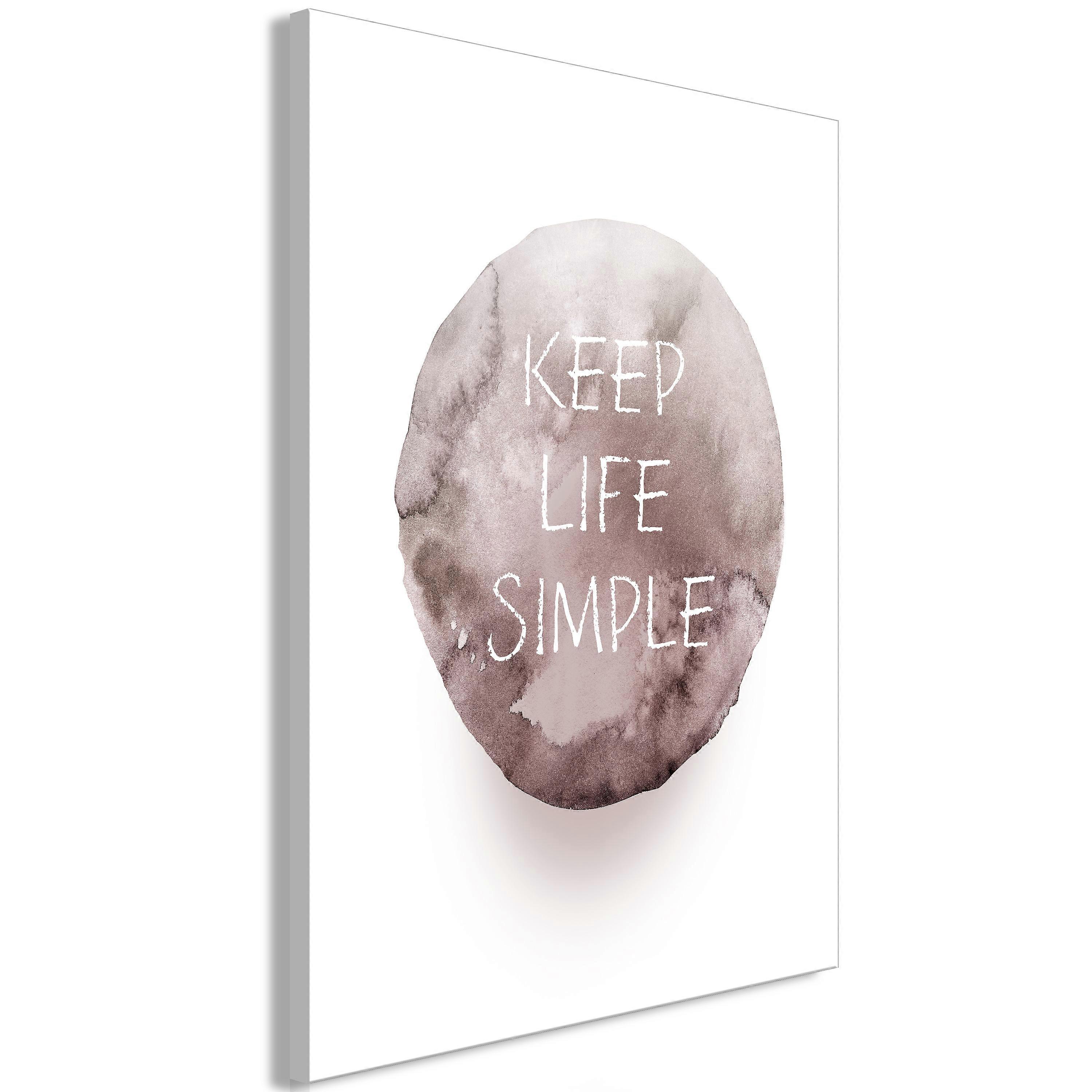 Impression sur toile - Keep Life Simple (1 part) Vertical