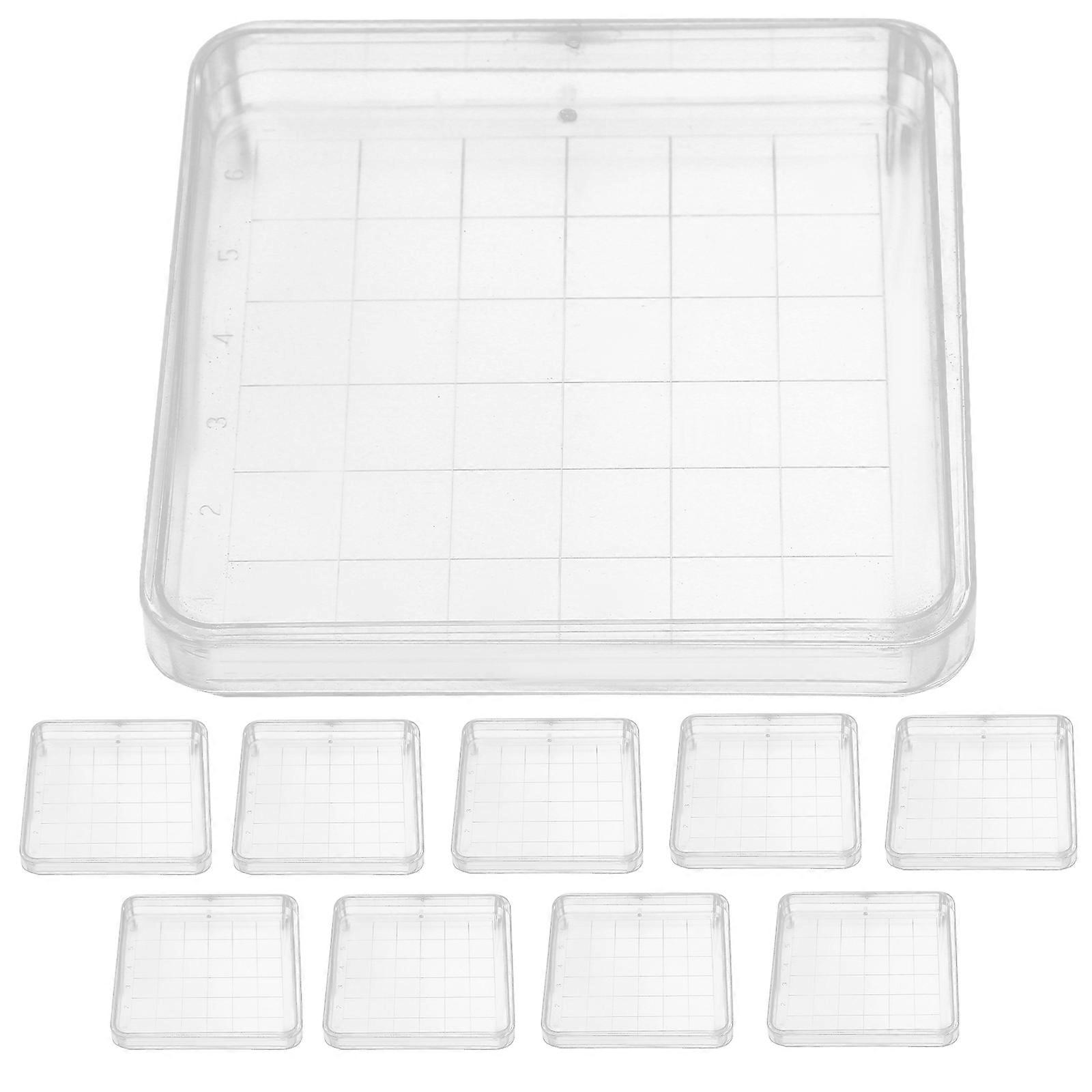 10Pcs Clear Petri Plates Cell Tissue Petri Plates Laboratory Petri Dishes with Lids