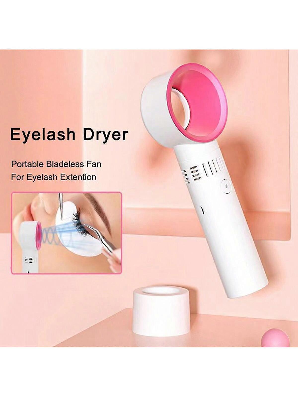 1Pc Handheld Rechargeable Usb Eyelash Extension Blower & Mini Fan, False Eyelash Drying Tool, Eyelash Extension Assisting Tool, No-Leaf Eyelash Blowin