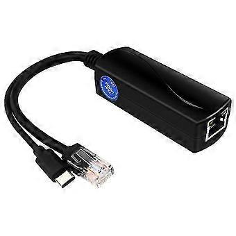 Poe Splitter Usb-c 5v Gigabit Poe Usb-c Adapter Ieee 802.3af Compatibel voor IP