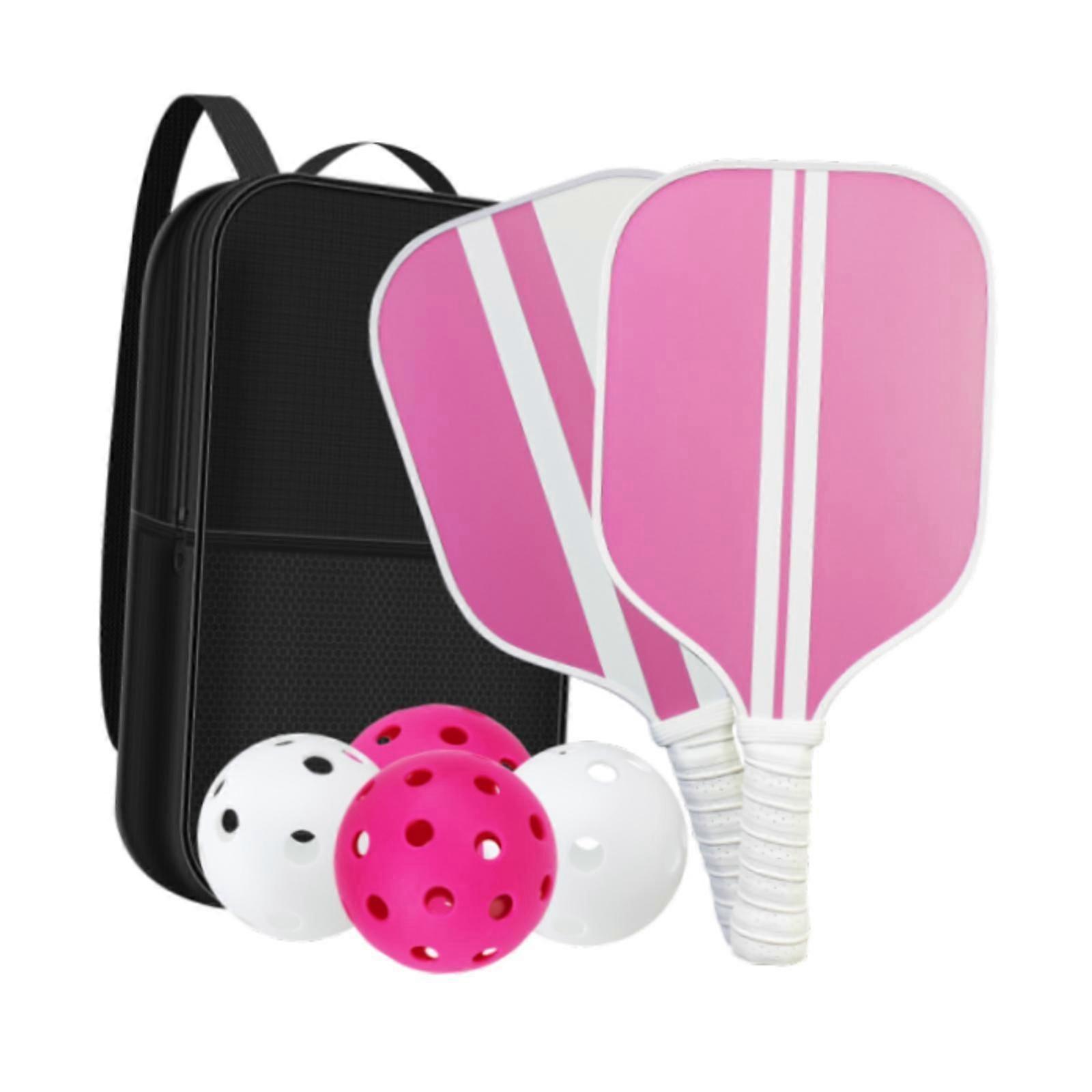 Pickleball Paddles Set Fiberglass Training Play Elegant 2 Pickleball Rackets
