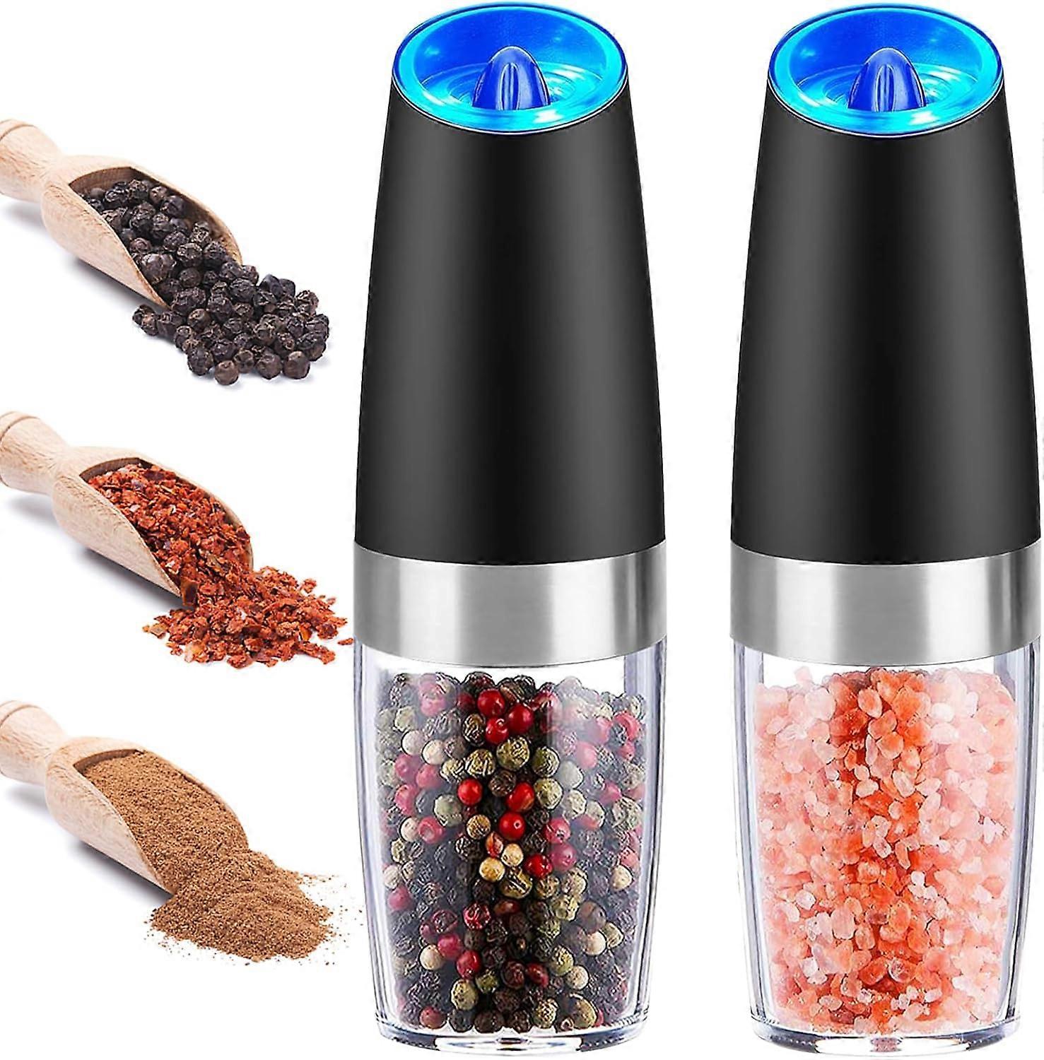 Automatic Salt And Pepper Grinder Set for Kitchen Use - One-Hand Operation, Adjustable Coarseness, Stainless Steel