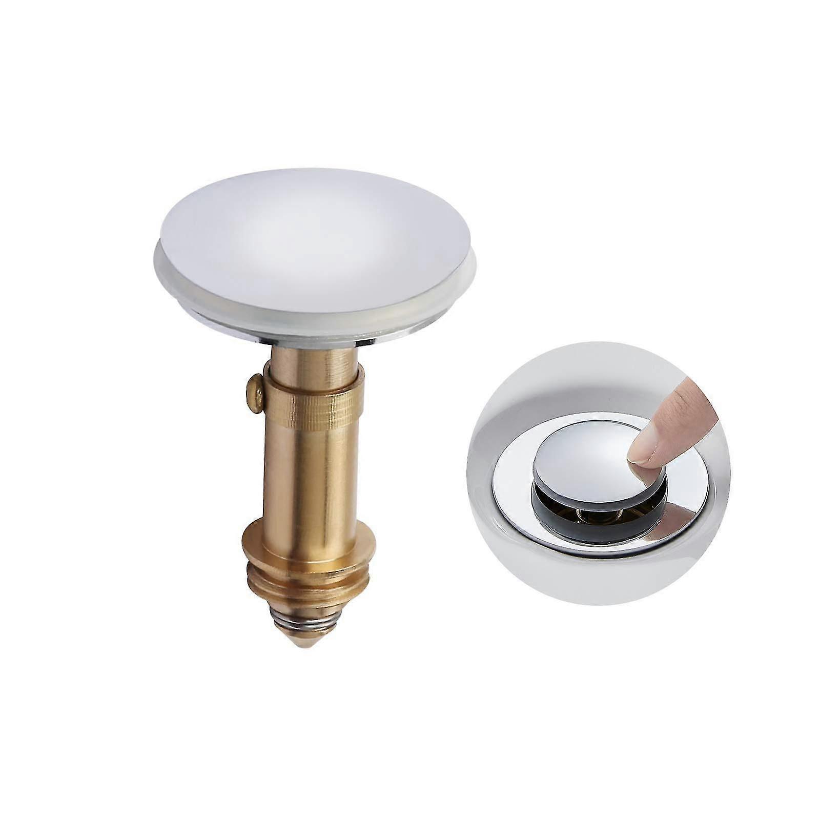 Pop-up stopper for kjøkkenvask, bad, badeservant, solid forkrommet messing, 38 mm