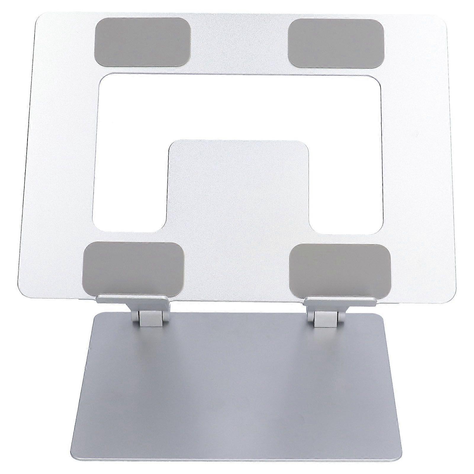 Laptop Stand Collapsible Aluminium Alloy Computer Riser Stand Silver Notebook Support Cooling Holder for Laptop Within 18in
