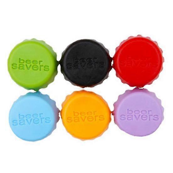 6Pcs Silicone Beer Bottle Caps Set Sealed Beer Bottle Topper for Beverage Preservation Vinegar Soy