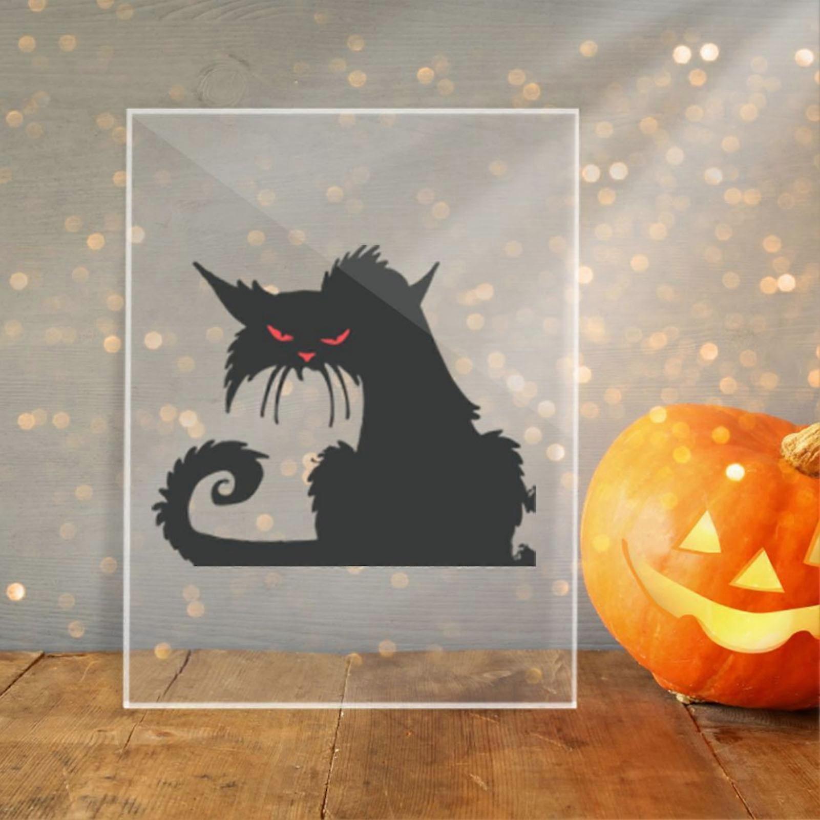 هالوين صورة زخرفية واضحة نمط هالوين موضوع الاكريليك زخرفة اللوحة عطلة الديكور 14x21cm CBS719X07