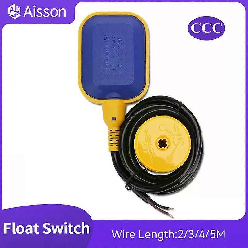 Fsw 220V 8A Float Switch Water Level Controller 2M/3M/4M/5M Liquid Switches Contactor Sensor Pump Tank Fluid