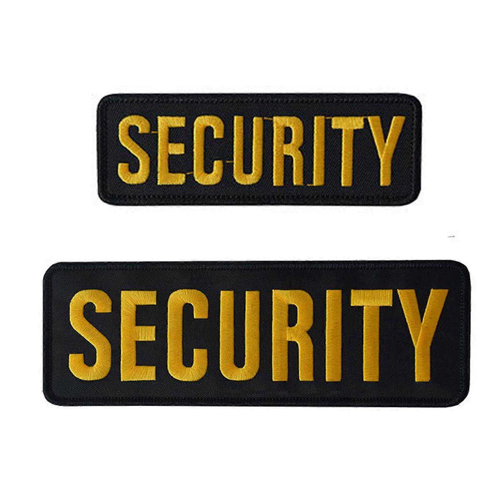 2Pcs Security Patch Durable Cloth Fabric Embroidered Letters Decor Patch for Uniform Vest Jacket Hat