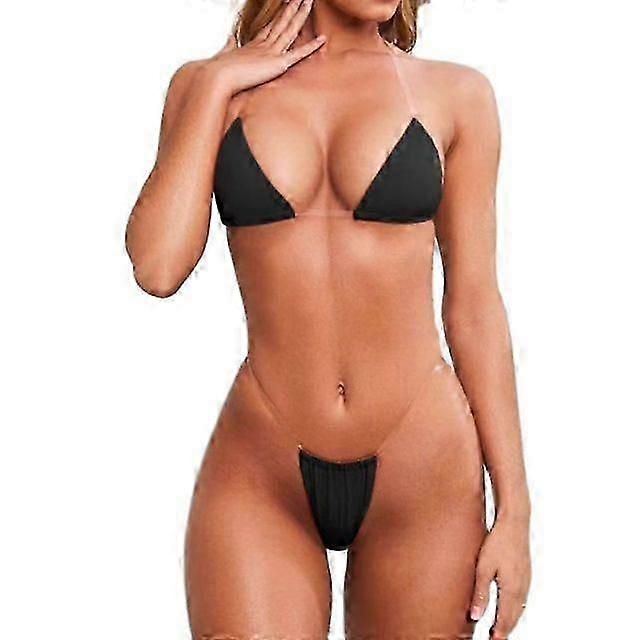 Femmes Sexy Bikini Maillot De Bain Deux Pièces Maillots De Bain 2023 Été Bikini Ensemble Plage Maillot De Bain Invisible Bandoulière Micro Bikini-Yvan