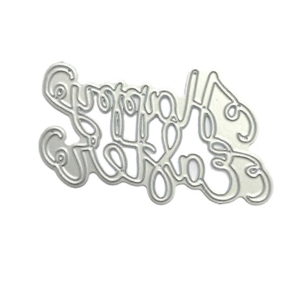 Ευτυχισμένο Πάσχα Κοπή μετάλλων πεθαίνει Stencil DIY Scrapbooking άλμπουμ σφραγίδα χαρτί κάρτα Ασήμι