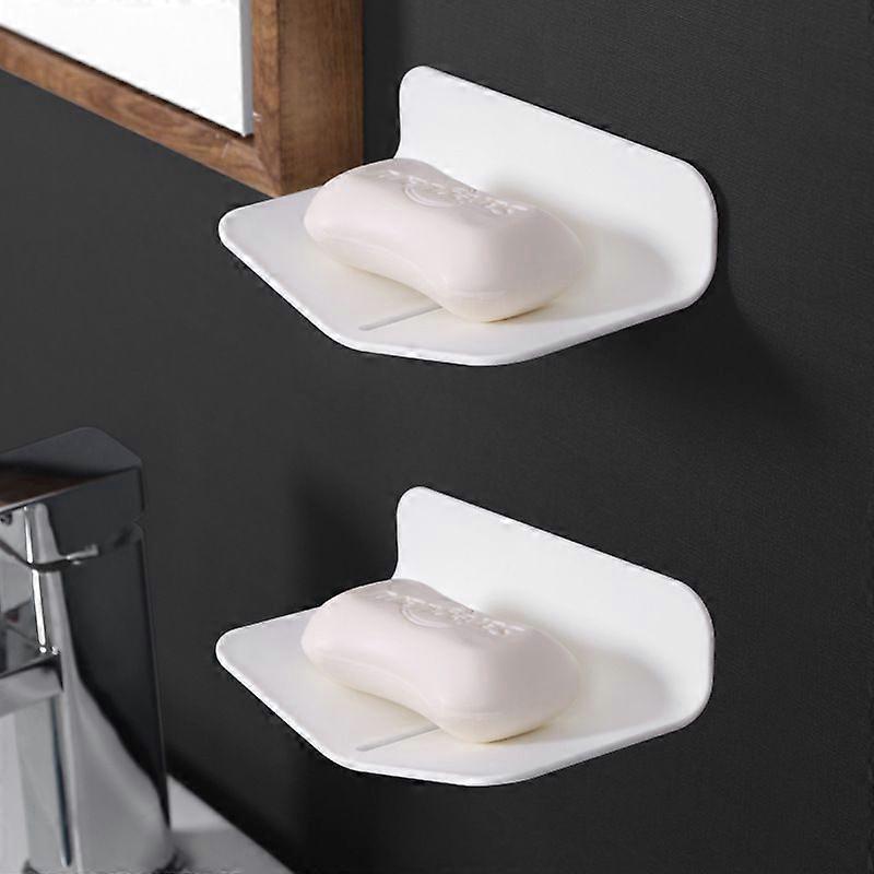 Self-Draining Soap Holder Rubber Soap Dish No Drilling Self-Draining Soap Holder,2 PCS