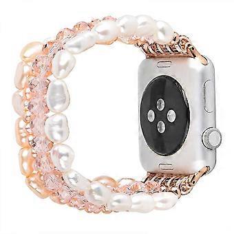 Beaded Bracelet for Apple Watch Band 42/44/45mm Series 8 7 SE 6/5/4 Fashion Cute Handmade Pearl  Stretchy Watch Strap