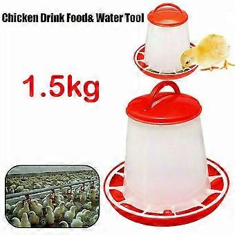 1.5L Feeder Drinker Kylling / fjærfe / kylling / høne mat vann tilbehør