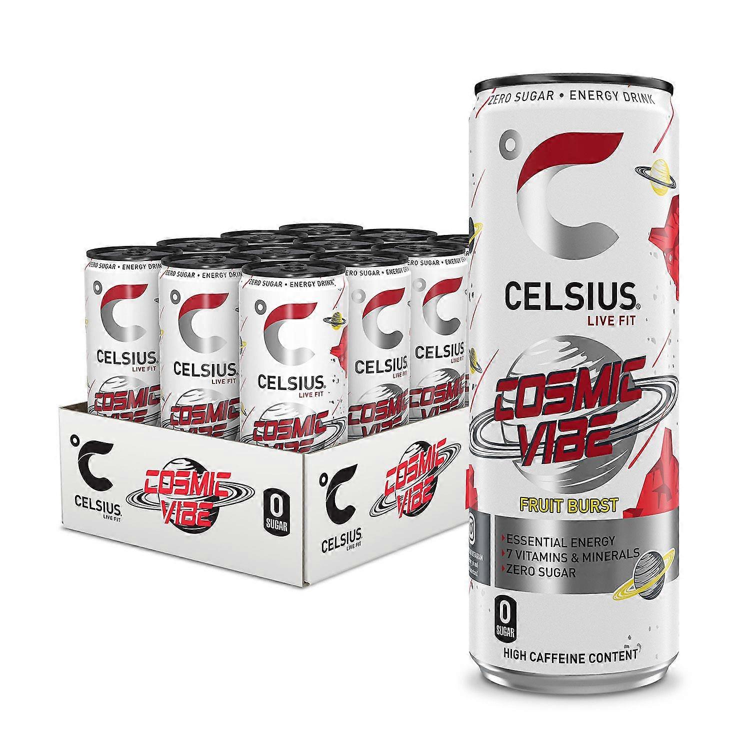Celsius Live Fit Sparkling Energy Drink Cosmic Vibe with Zero Sugar 355ml, 12 Pk