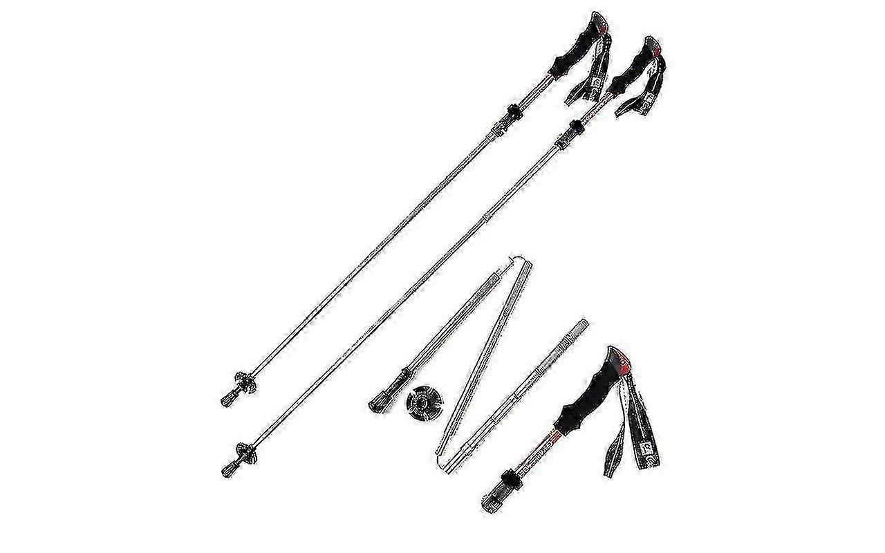 Foldable Walking Sticks, Ultra Light Hiking Poles For Outdoor Sport Trekking, 107 To 125 Cm