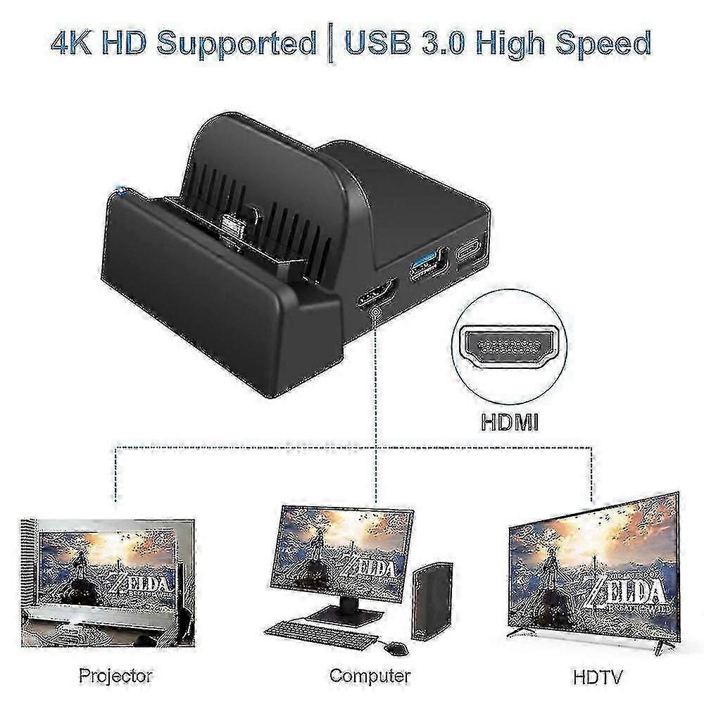 Switch Dock, Portable Switch Tv Docking Station, Replacement For Switch Dock
