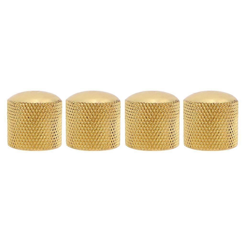 4x Metal Volume Knobs for Electric Guitar Replacement Parts Black