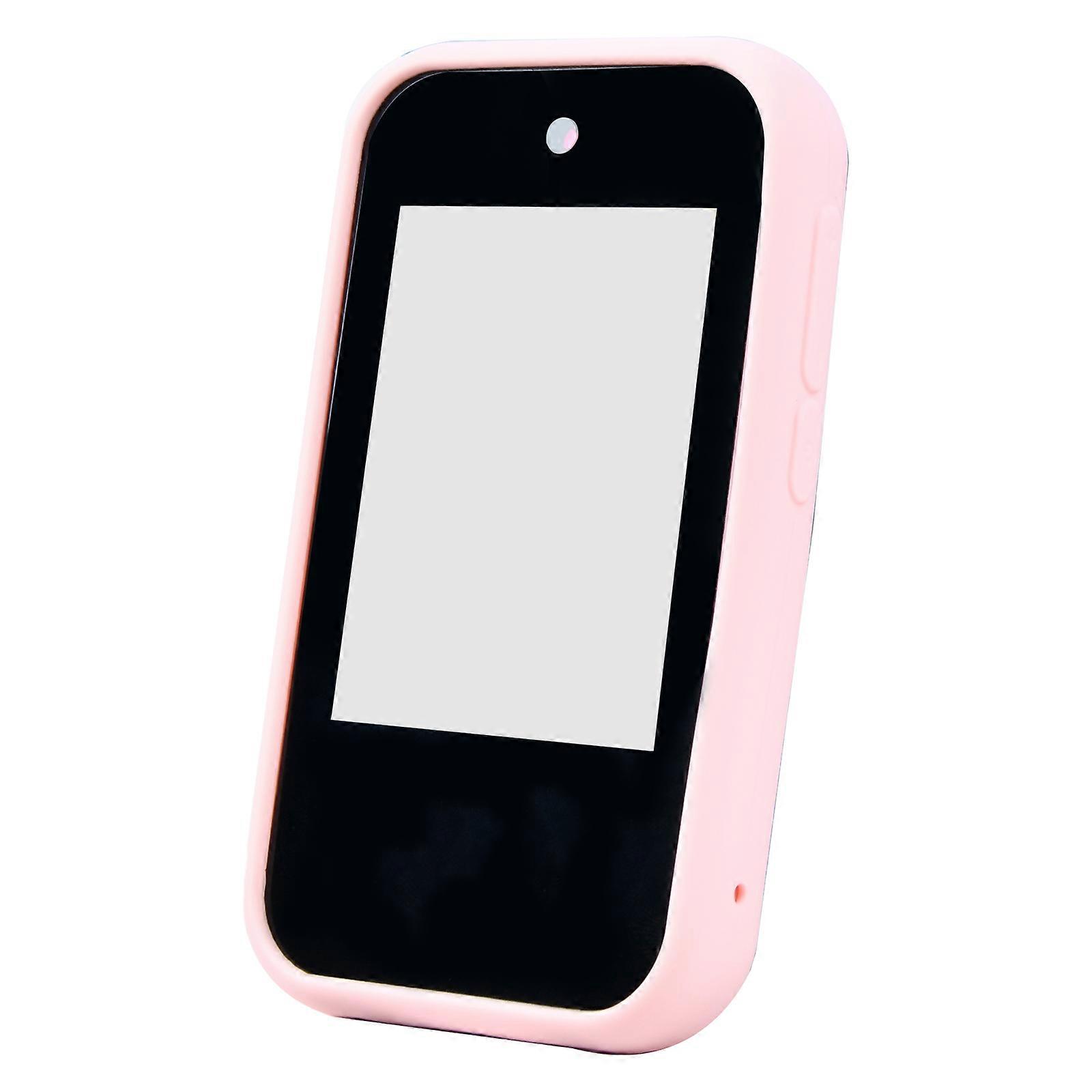Children's Phone Kids Mini Digital Camera Double Lens with Auto Focusing and Face Recognition for Family Event Pink