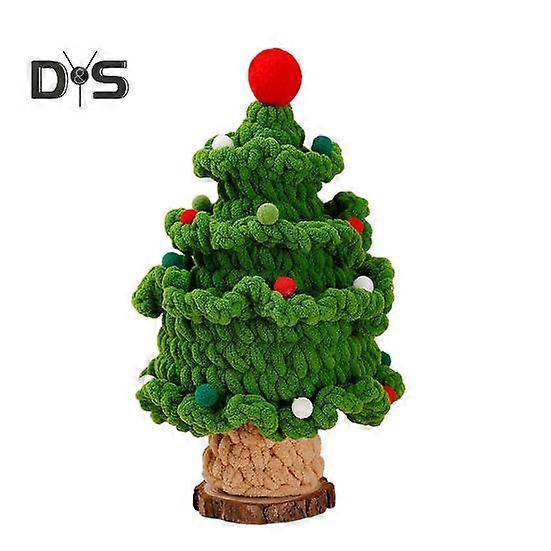Crochet Christmas Tree Decoration Handmade Finished Weaving Christmas Tree Ornaments Festive Crochet Craft Gift for DIY Craft Enthusiasts Tabletop