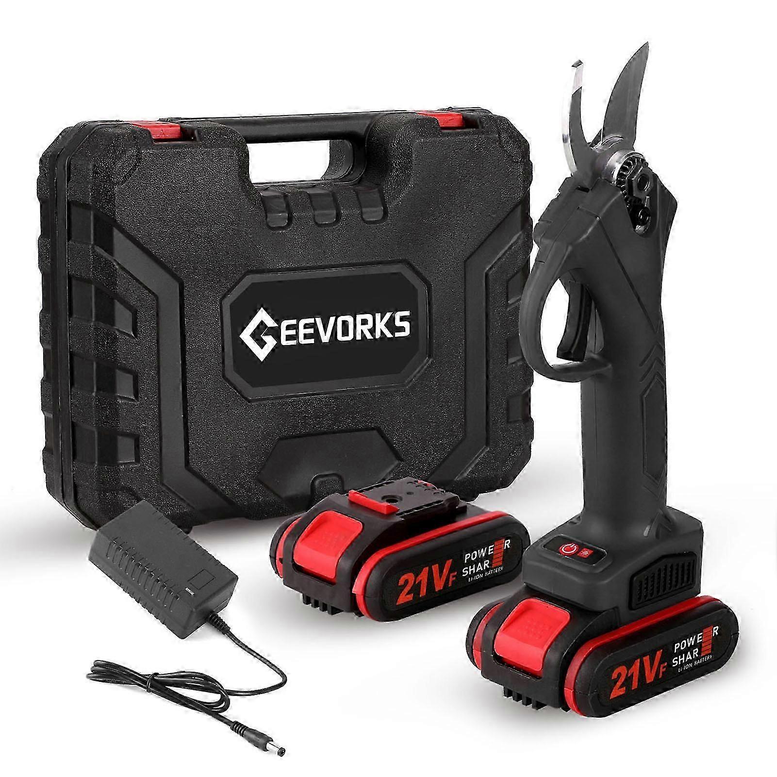 21v Cordless Electric Pruner Pruning Shear Efficient Fruit Tree Bonsai Pruning Branches Cutter Landscaping Tool
