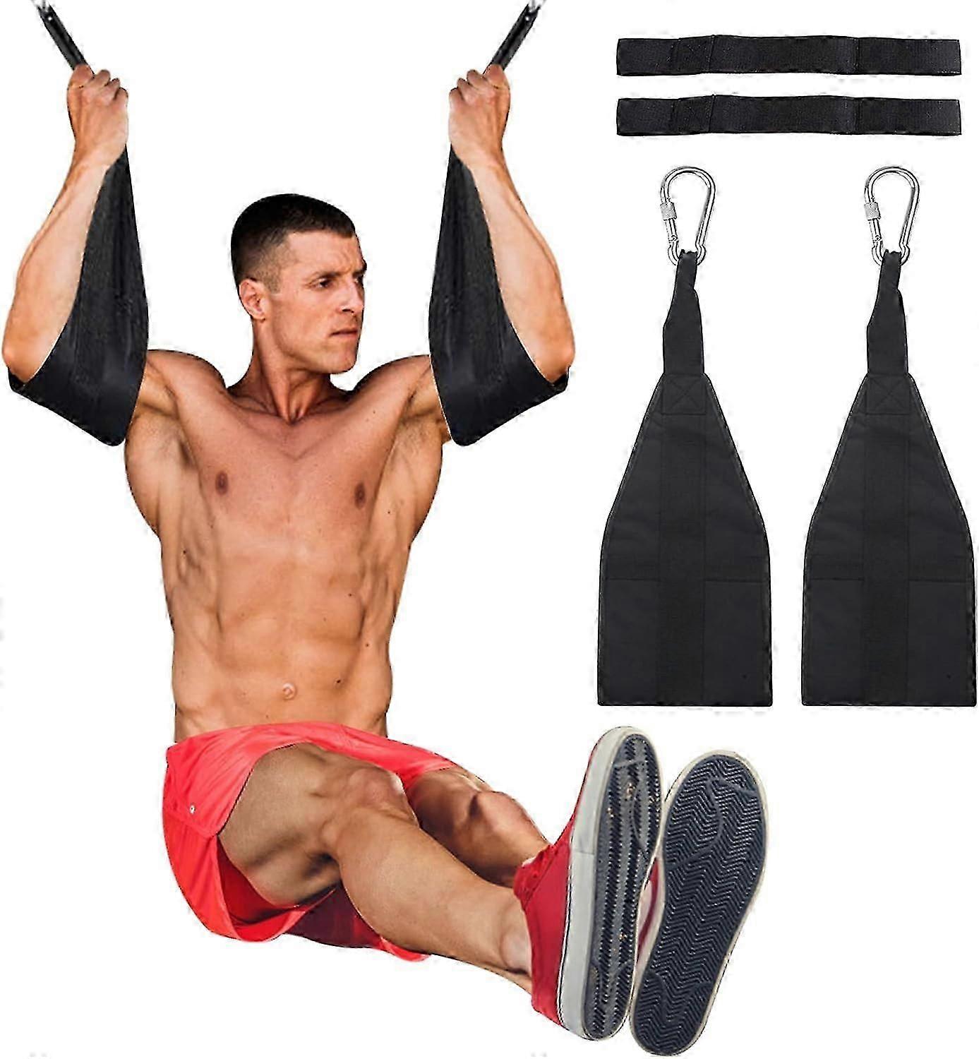 Pull Up Bar için Ab Kayışları - Karın Eğitimi ve Temel Egzersizler için Fitness Asılı Ab Askı Kayışları, Erkekler ve Kadınlar için Yastıklı Spor Salonu Ekipmanları