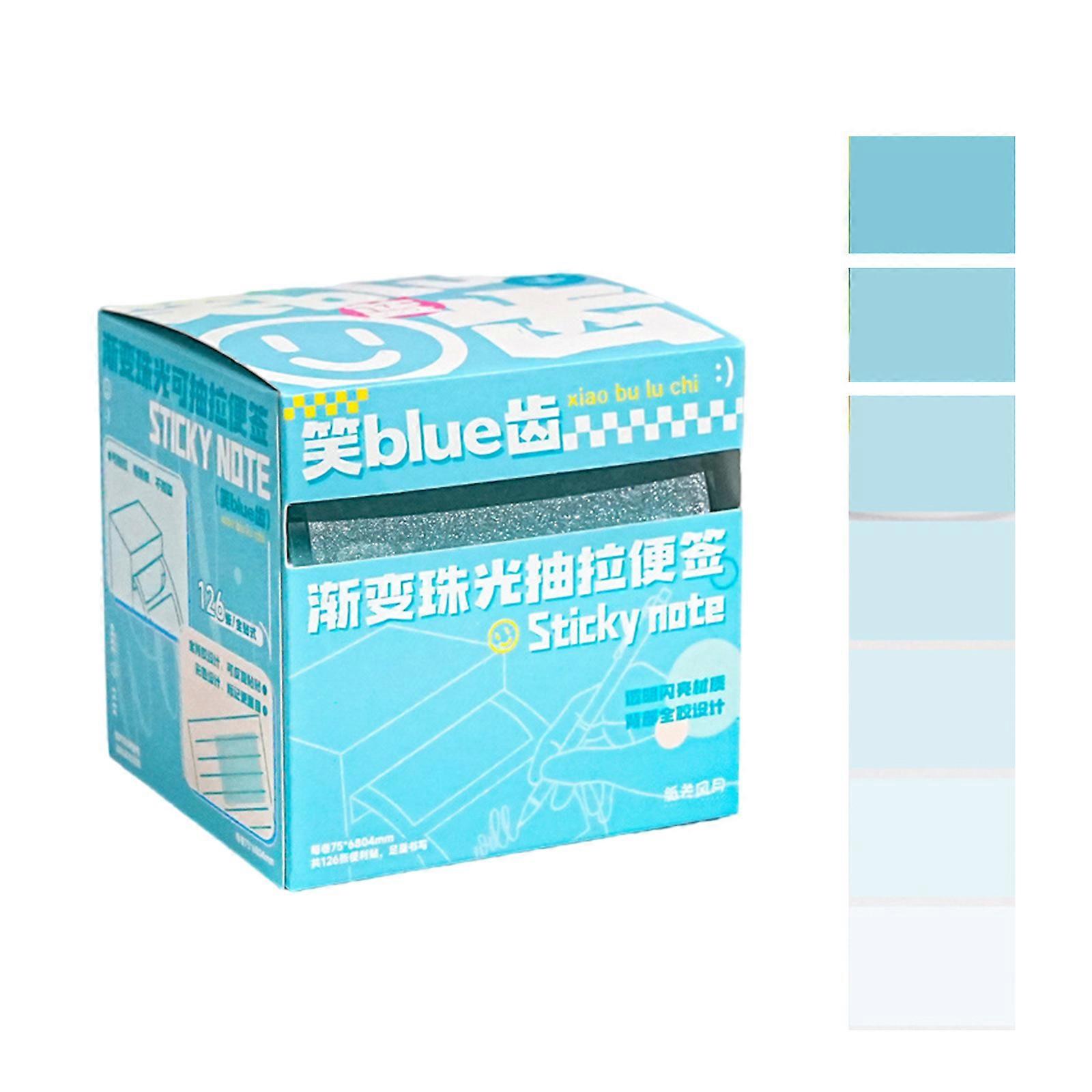 126 Sheets Viscous Note Tape Small Notepads for Notes, Pull Out Viscous Notes, Pull out Viscous Notes Viscous Note Tape  blue