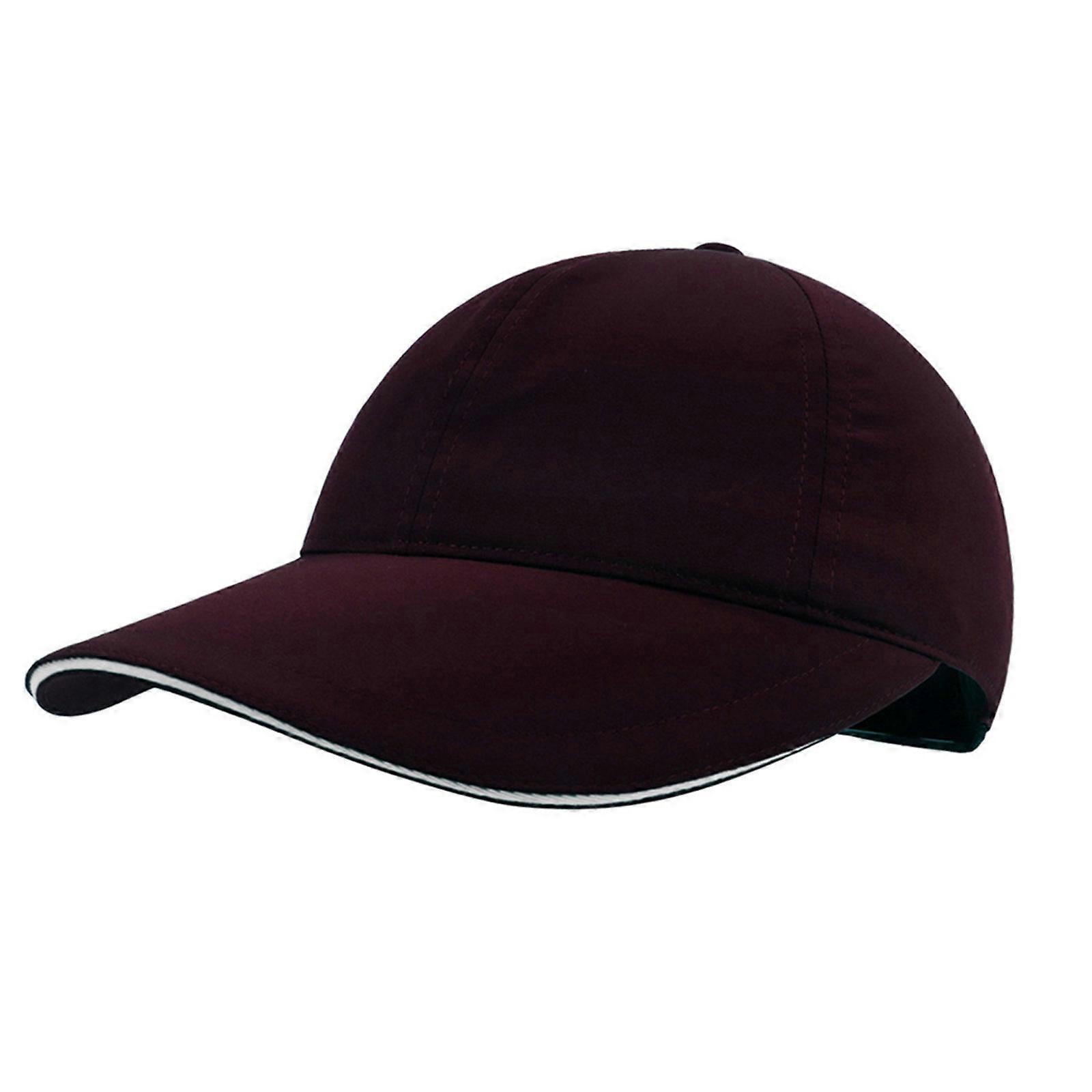 قبعات بيسبول ذيل حصان للأطفال 5-12 سنة للفتيات قبعة صياد سريعة التجفيف قبعة واقي الشمس غطاء محرك السيارة الكبير للموسم الحار بورجوندي