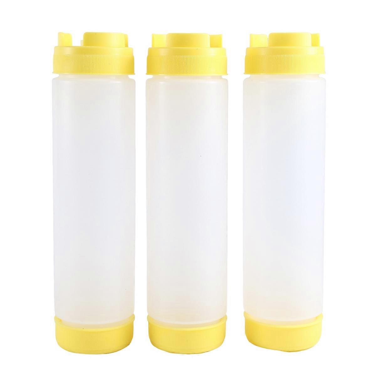 16Oz Inverted Plastic Squeeze Bottles, Refillable Tip Large Valve Dispenser Condiment Squeeze Bottle