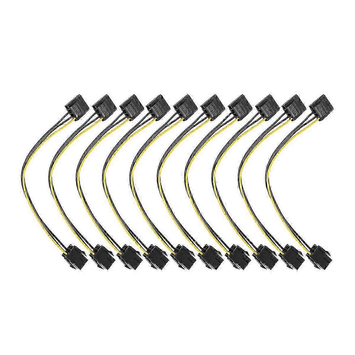 10 Pcs Molex to PCI-E Power Adapter IDE 4Pin 4 Pin Female to 6 Pin Female 6Pin Graphics Video Card