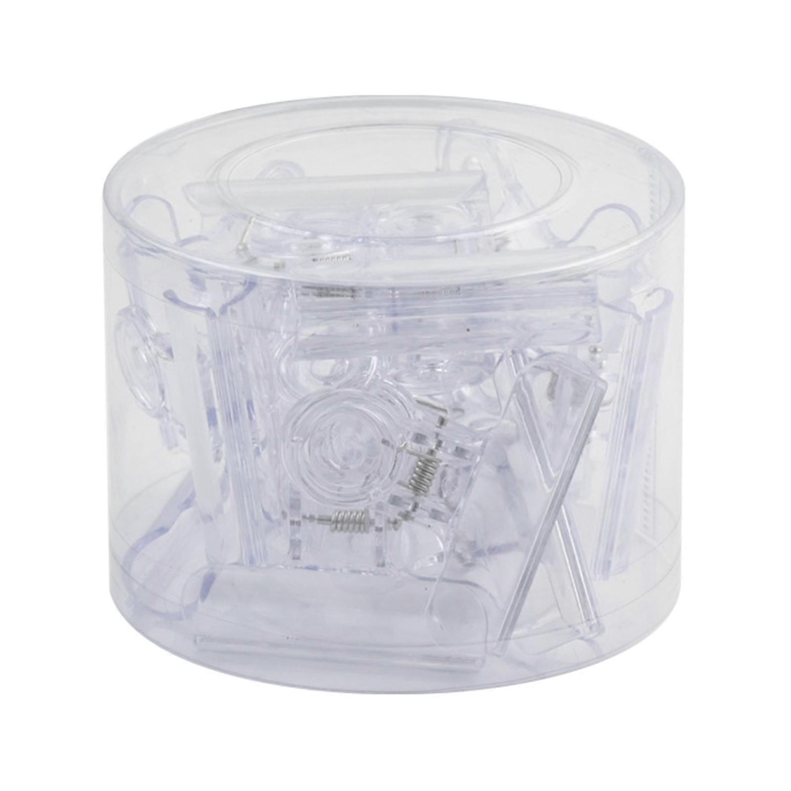 12 Adet / Takım Çok Fonksiyonlu Klipler Belge Bağlayıcı Klipler Bulldog Klipleri Şeffaf Ataş-Snack Klipsler Ofis 50mm için