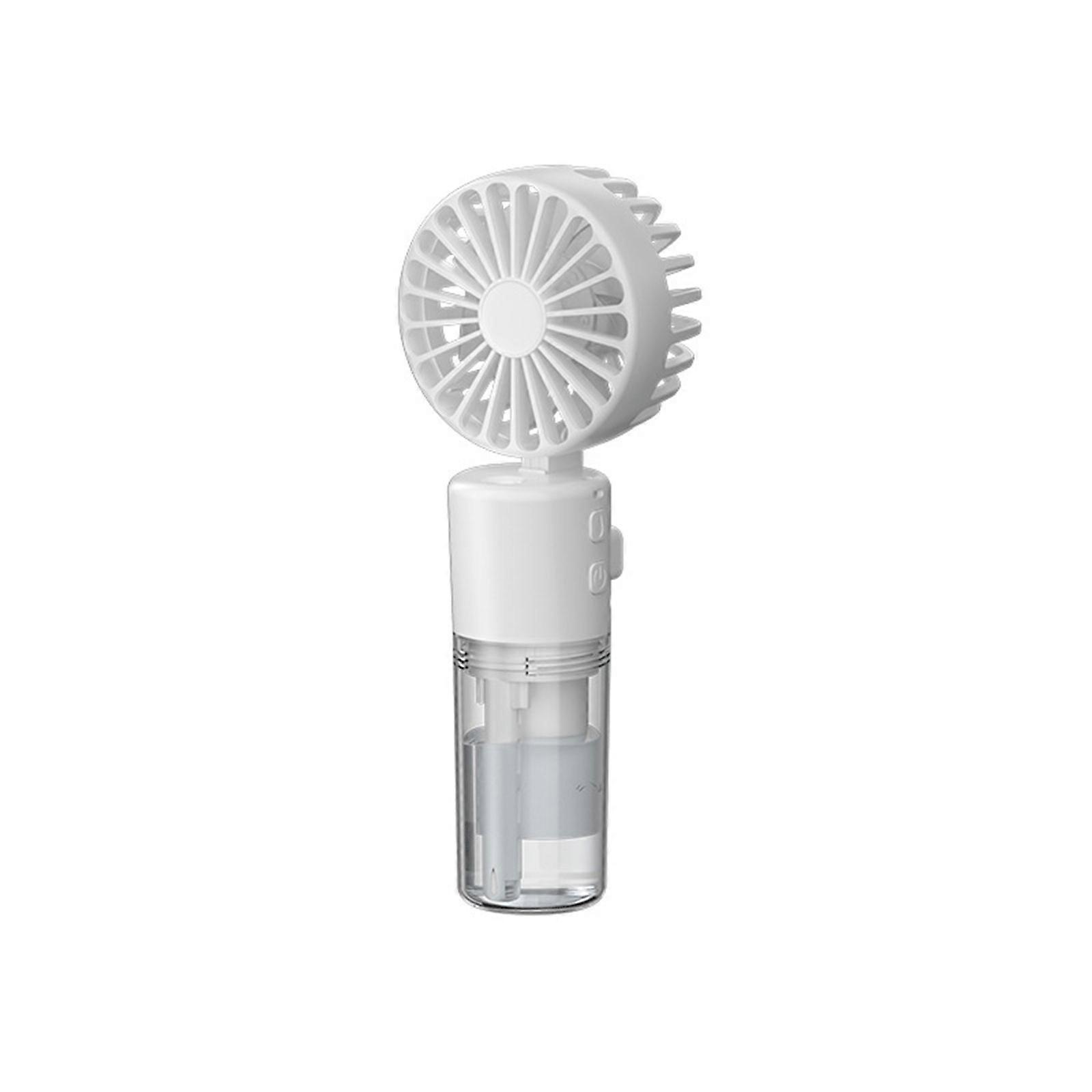 Foldable Necks Fan Adjustable Handhelds Fan Misting Spray Fan Rechargeble Spray Fan Perfect for Outdoor Activity Use  White