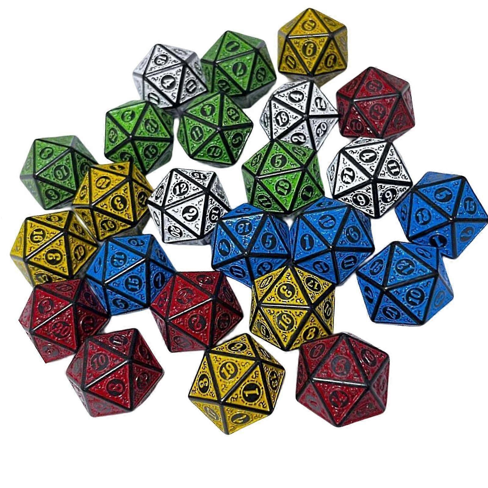 20 Pieces D20 Dices Set Party Supplies Acrylic Dices for Party Table Game
