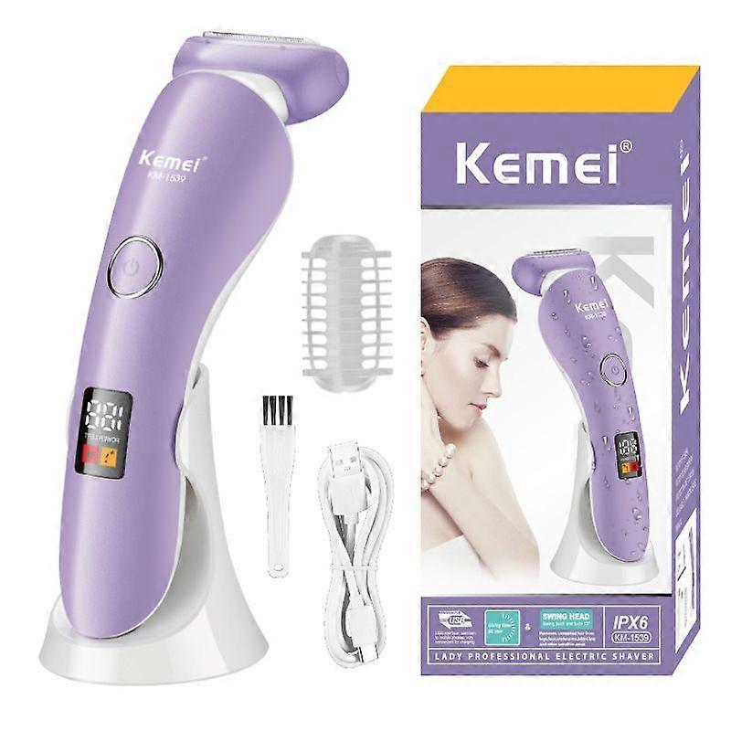 Electric Razor for Womens Rechargeable Trimmer with Detachable Head Cordless Wet Dry Use