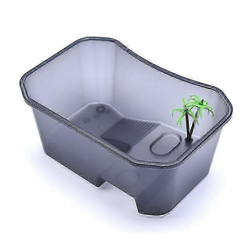 Reptile Vivarium Box for Turtle Tortoise Feeding Box with Basking Platform Tank