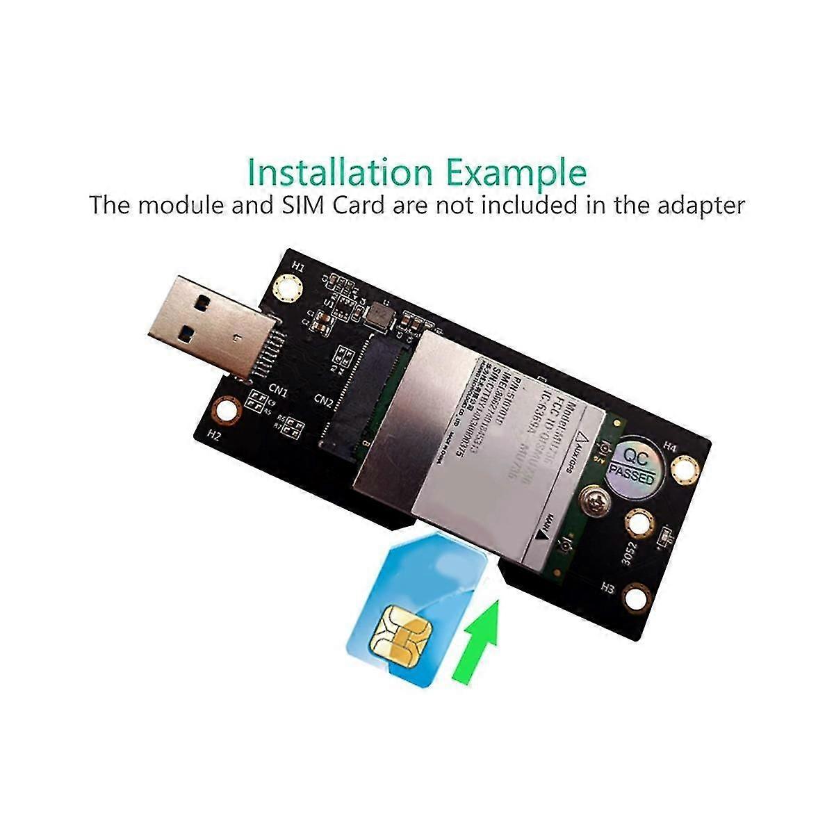 suitable for NGFF Module To SIM with USB 3.0 3G/4G/5G Module To USB 3.0 with SIM Card Slot Portable Adapter Card-FO  SHAN  RAN  WANG