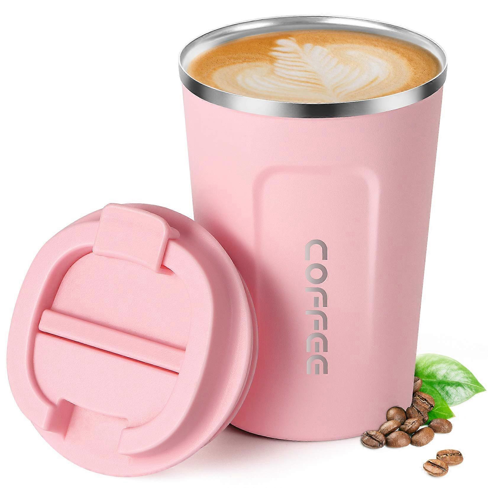 12oz Vacuum Insulated Travel Cup, 380ml Reusable Coffee Mug with Sealing Lid for Hot and Cold Beverages