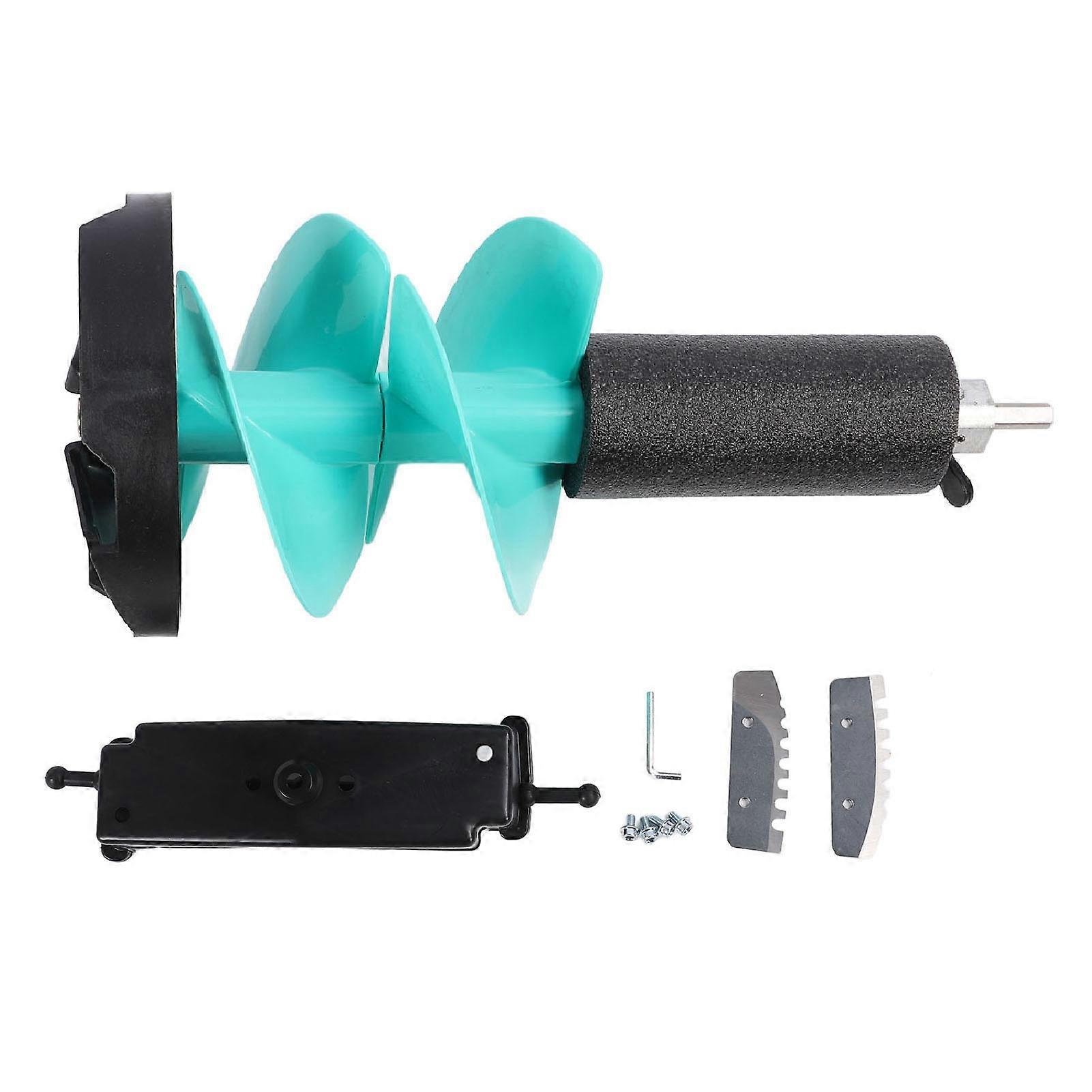 DEWIN Electric Ice Fishing Auger, 20 cm Diameter Nylon Nylon Ice Auger with Positioner Incisive Blades Auger Drill Bit for Thin Ice Areas and Ice