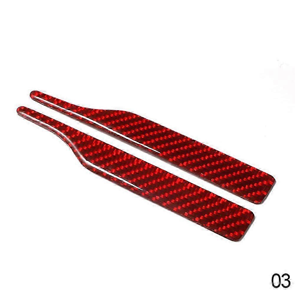 2 Pieces Anti-scratch Trim Sticker,carbon Fiber Rearview Mirror Protector Anti-rub Strip Sticker Anti-collision Strip