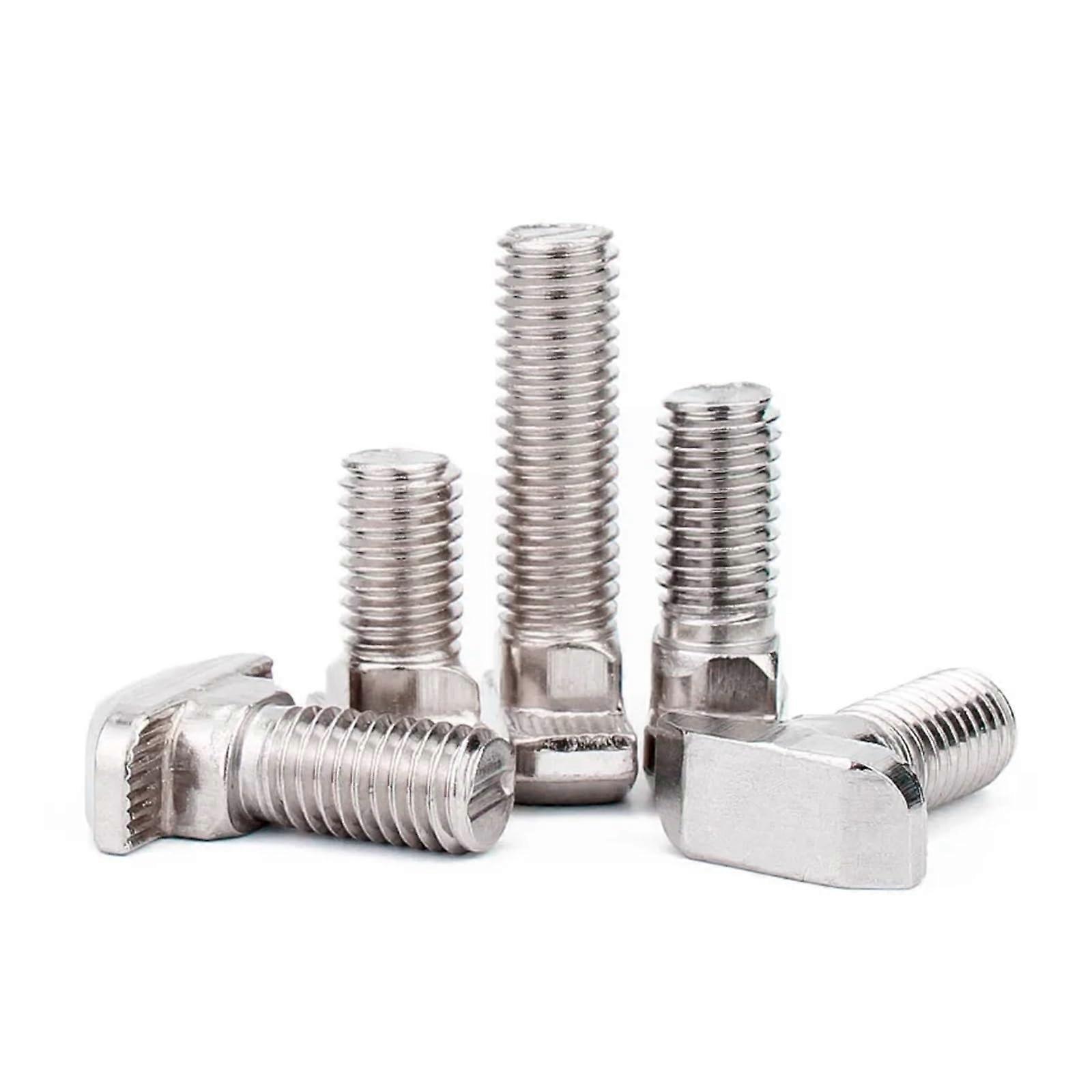 50Pcs T Testa A Martello Bullone A T Connettore A T Testa Bulloni Viti per 20/30/40/45 Profili in Alluminio M5 M6 M8 (20S-M5x16)