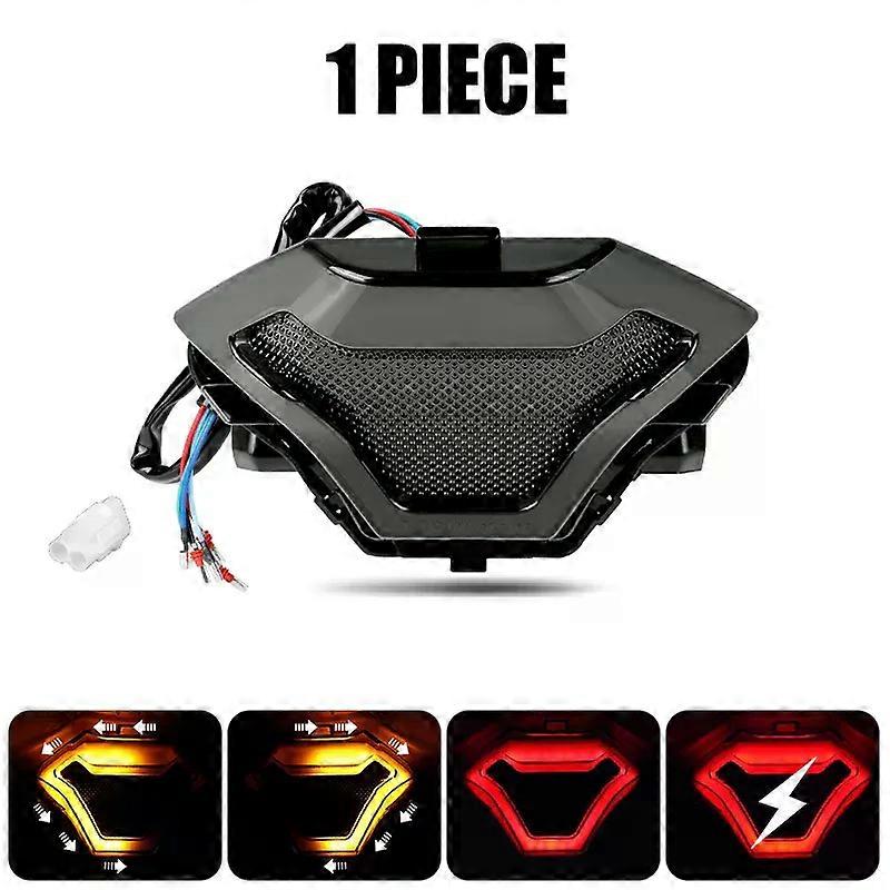 Continuously Flashing Red Brake Lamp Motorcycle LED Tail Light Yellow Turn Signal Light compatible for  Yamaha MT07 MT03 MT25 Sniper150 R3