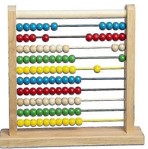 子供たちはおもちゃを学ぶ、マルチカラービーズと10列の木製フレームそろばん