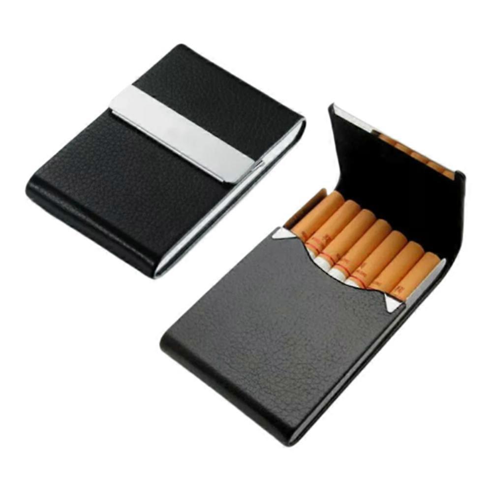 2x Cigarette Case Leather Look for 7 Filter Cigarettes Cigarette Case Box DJ
