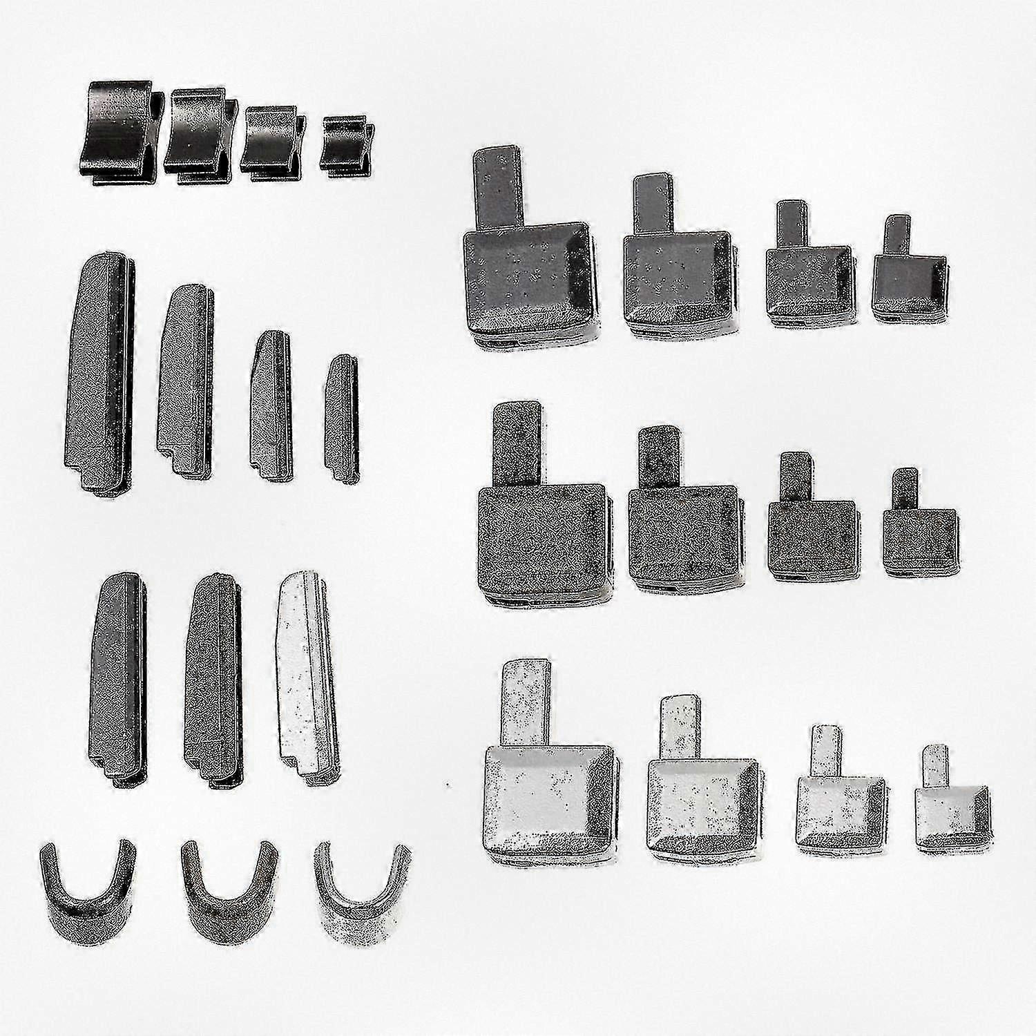 24-Piece Metal Zipper Sliders Replacement Kit with Insertion Pins and Stops for Zipper Repair