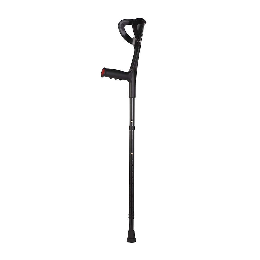 Foldable Forearm Crutch, Aluminum Walking Stick,Height Adjustable, Ergonomic Handle with Comfortable Grip 2ZG02BM (Black)