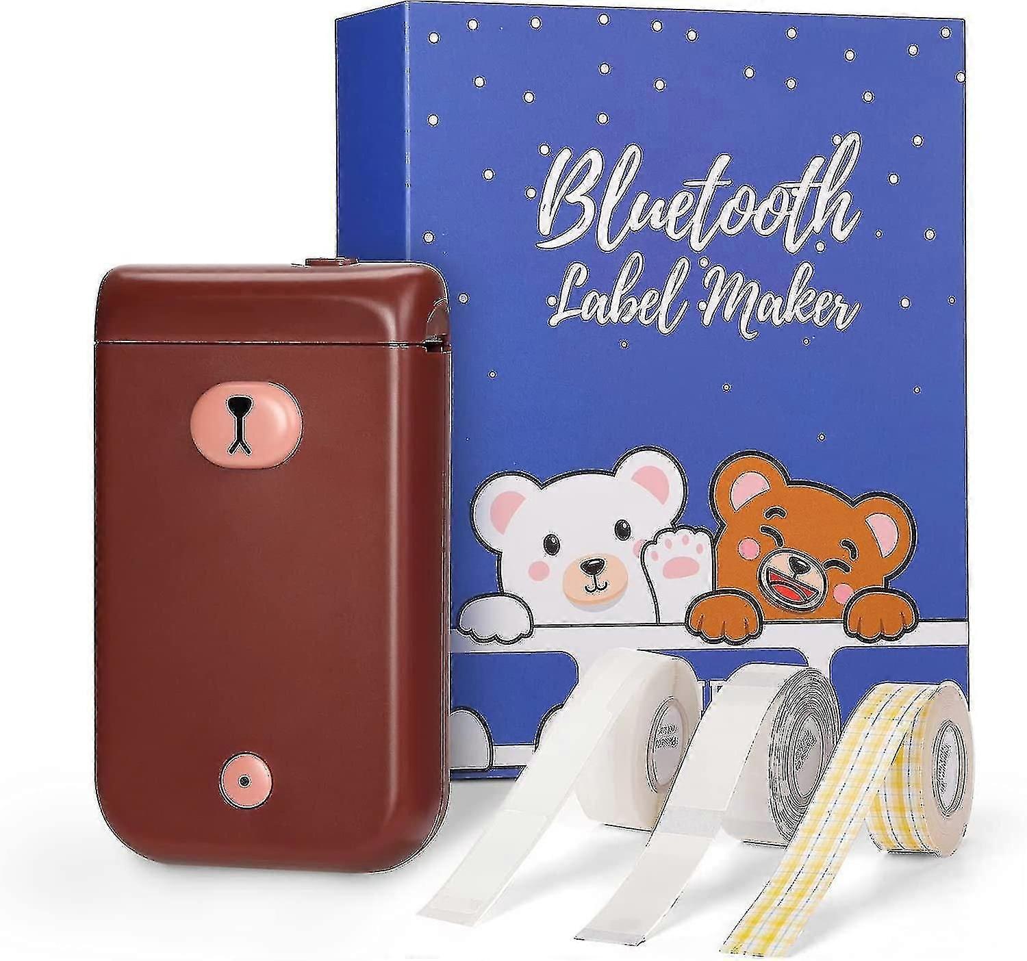 Portable Labeler Bluetooth Bear Label Maker,wireless Mini Label Printer