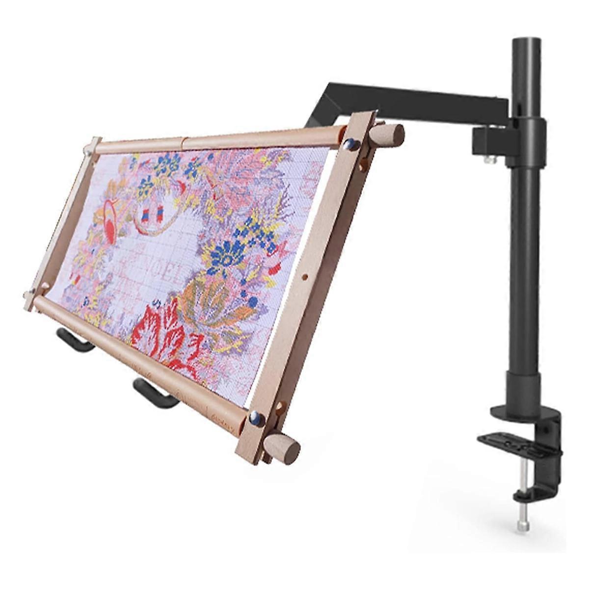 Metal Needlework Frame Stand Adjustable Rotating Embroidery Stand Embroidery Frame Stand for Needle