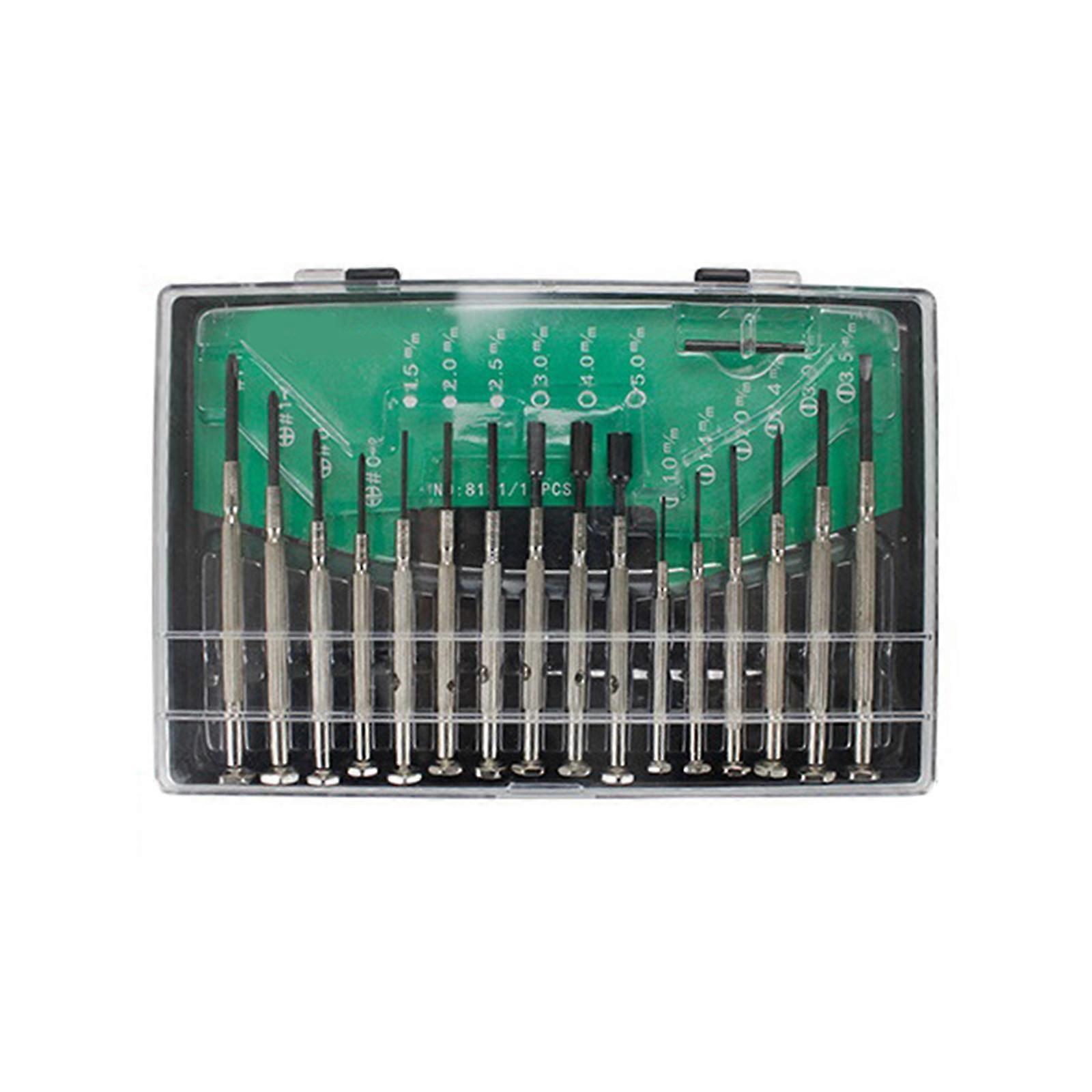 16Piece Efficient Precise Screwdriver Set With Magnetic Tip For Watch Repair And Electronics Maintenance Quick Changes