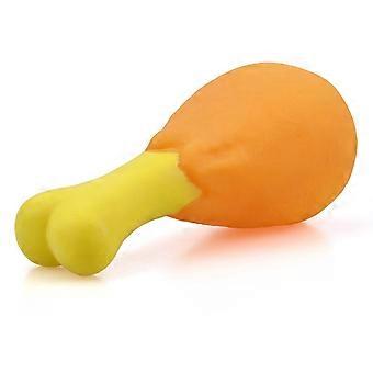 3 x kylling ben valp leketøy elastisk interaktivt leketøy PVC knirkende gummi kyllingben kjæledyr hund leketøy for hom