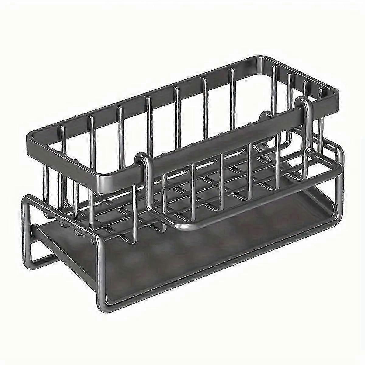 Kitchen Sink Organizer Rack,Kitchen Rack, Household Sink Tableware Drain Storage Rack,Sponge Detergent Storage Rack B